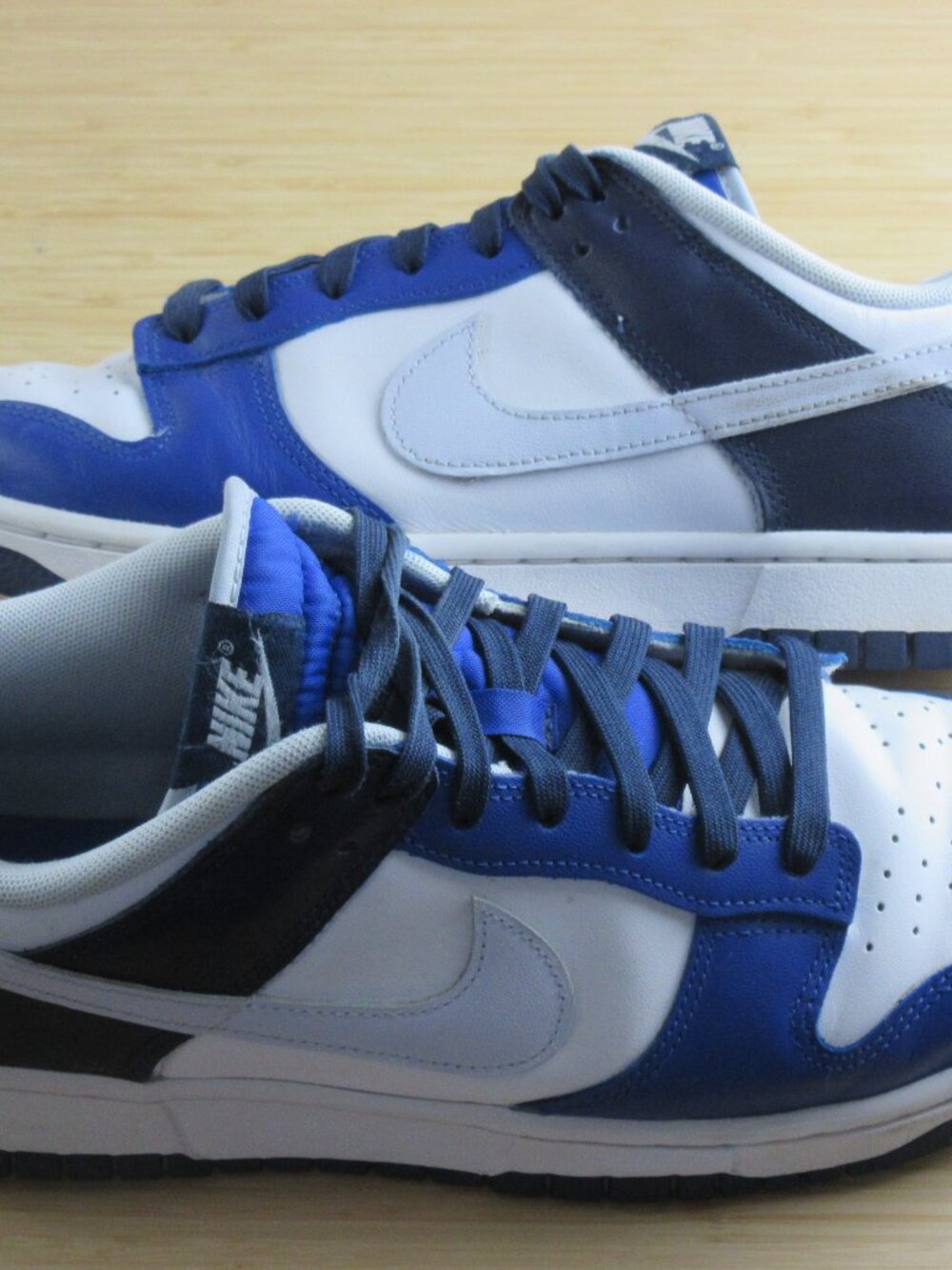 Nike Men's Dunk 2 Tone Blue White Lace Up Sneakers Size 10 Dallas Cowboys Colors